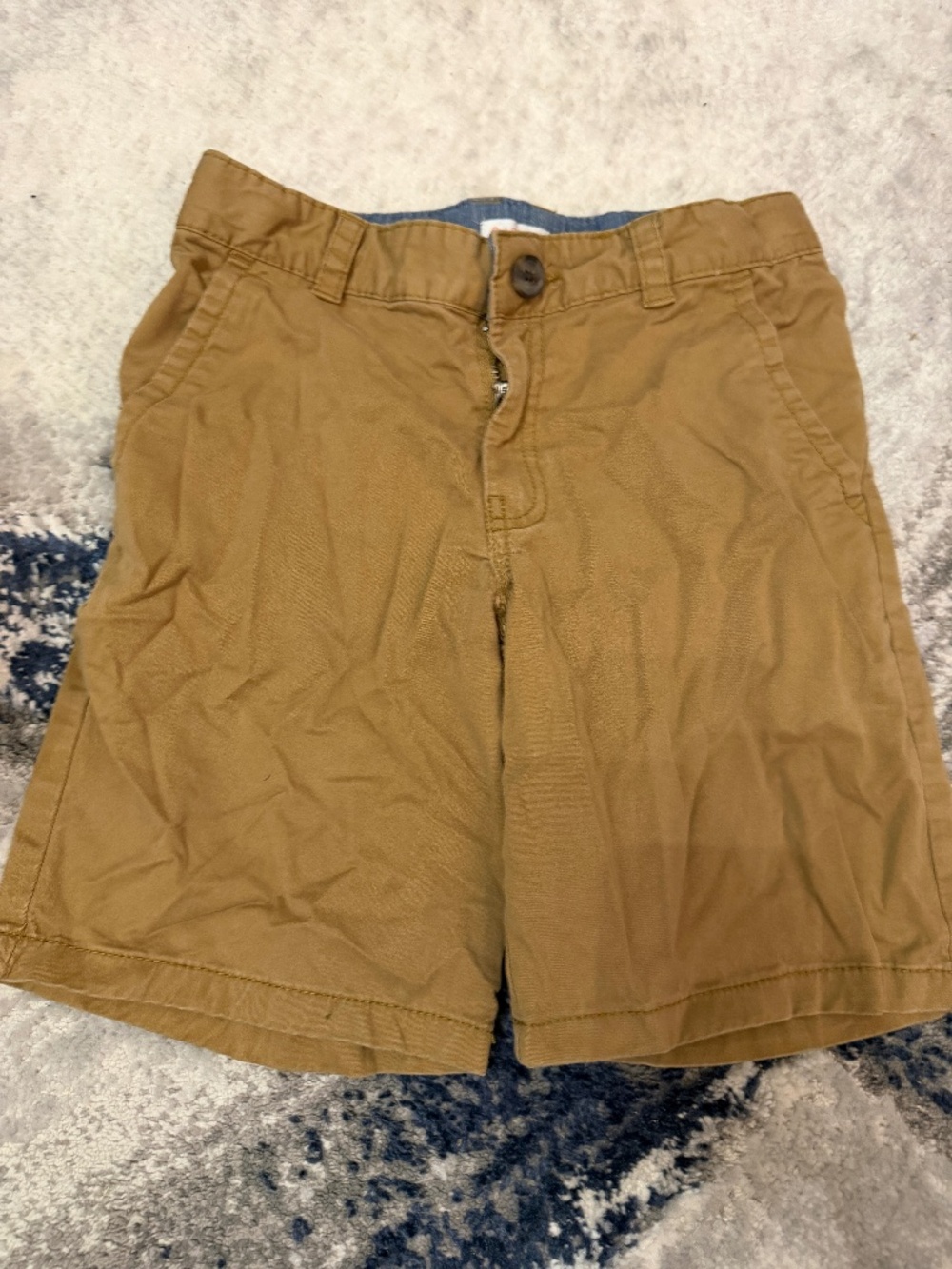 Cat & Jack Boys Size 10 Khaki Chino Shorts Adjustable Waist